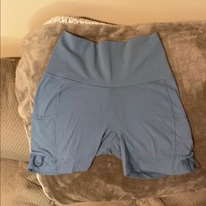 Gymshark High Waist Blue Performance Shorts